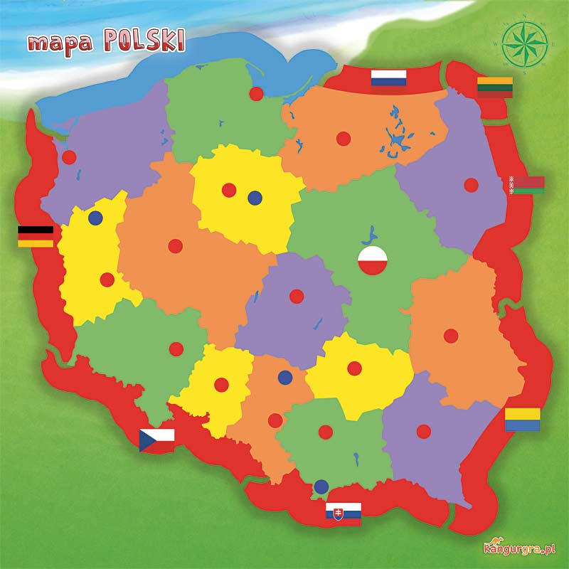 gra edukacujna, geograficzna MAPA POLSKI